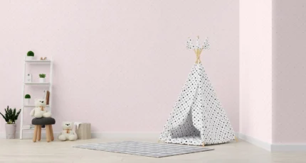 Pink Embossed Wallpaper – Nursery Charm (8911-2)